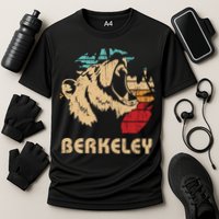 Berkeley Retro Bear Roaring Design Cute Gift Berkeley California Gift Cooling Performance Crew T-Shirt