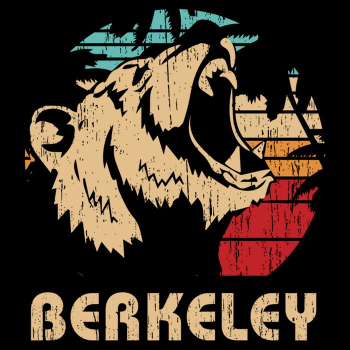 Berkeley Retro Bear Roaring Design Cute Gift Berkeley California Gift Cooling Performance Crew T-Shirt