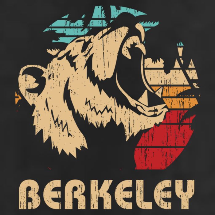 Berkeley Retro Bear Roaring Design Cute Gift Berkeley California Gift 11oz C Handle Ceramic Mug