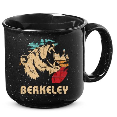 Berkeley Retro Bear Roaring Design Cute Gift Berkeley California Gift 15oz Campfire Ceramic Mug