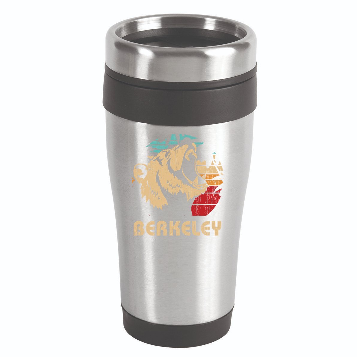 Berkeley Retro Bear Roaring Design Cute Gift Berkeley California Gift 16oz Travel Tumbler