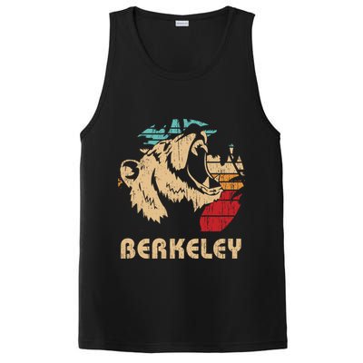 Berkeley Retro Bear Roaring Design Cute Gift Berkeley California Gift PosiCharge Competitor Tank