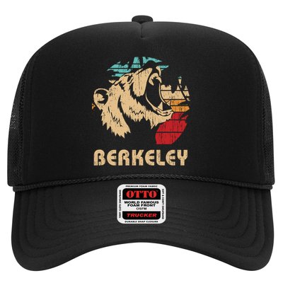 Berkeley Retro Bear Roaring Design Cute Gift Berkeley California Gift Trucker Hat