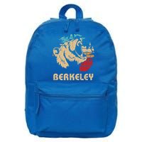 Berkeley Retro Bear Roaring Design Cute Gift Berkeley California Gift 16 in Basic Backpack