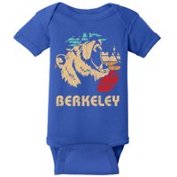 Berkeley Retro Bear Roaring Design Cute Gift Berkeley California Gift Baby Bodysuit