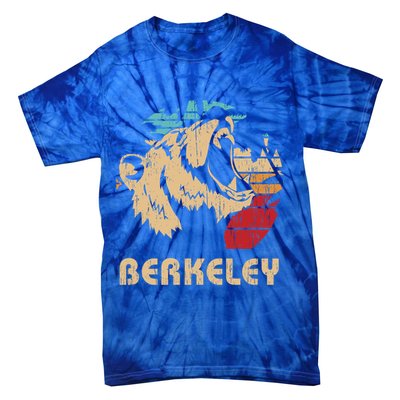 Berkeley Retro Bear Roaring Design Cute Gift Berkeley California Gift Tie-Dye T-Shirt