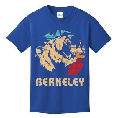 Berkeley Retro Bear Roaring Design Cute Gift Berkeley California Gift Kids T-Shirt