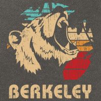Berkeley Retro Bear Roaring Design Cute Gift Berkeley California Gift Cotton Canvas Backpack