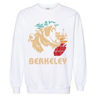 Berkeley Retro Bear Roaring Design Cute Gift Berkeley California Gift Garment-Dyed Sweatshirt