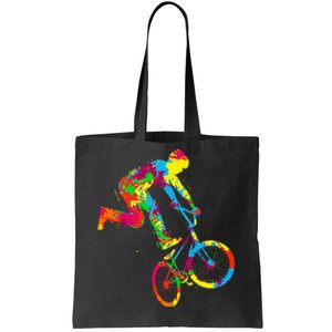 BMX Rider Bike Bicycle Stunt Racing funny sport Tote Bag