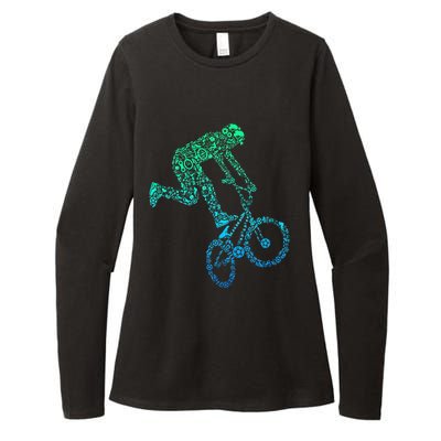 Bmx Rider Bike Bicycle Stunt Racing Womens CVC Long Sleeve Shirt