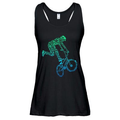 Bmx Rider Bike Bicycle Stunt Racing Ladies Essential Flowy Tank