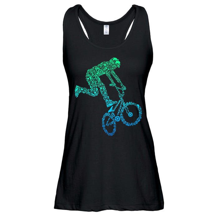 Bmx Rider Bike Bicycle Stunt Racing Ladies Essential Flowy Tank