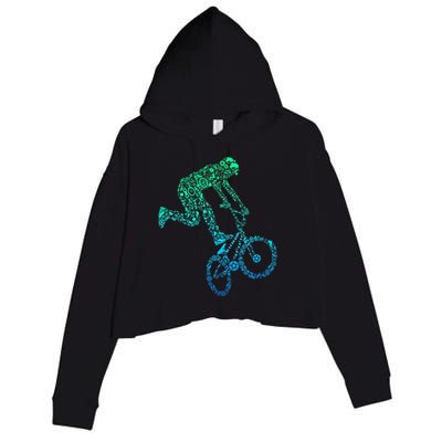 Bmx Rider Bike Bicycle Stunt Racing Crop Fleece Hoodie