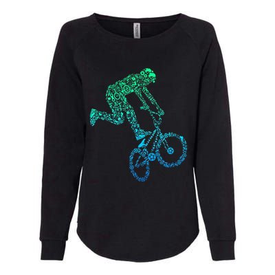 Bmx Rider Bike Bicycle Stunt Racing Womens California Wash Sweatshirt