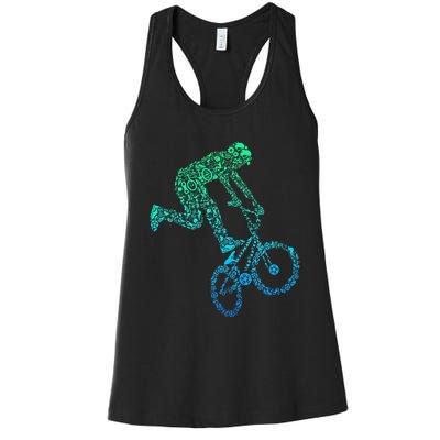 Bmx Rider Bike Bicycle Stunt Racing Women's Racerback Tank