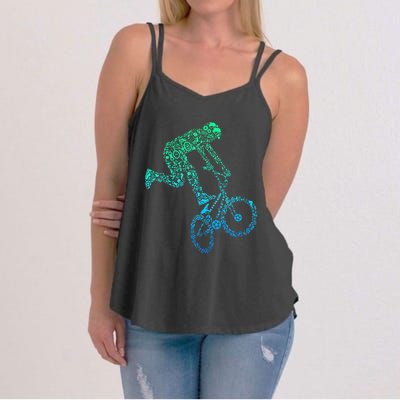 Bmx Rider Bike Bicycle Stunt Racing Women's Strappy Tank