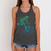 Bmx Rider Bike Bicycle Stunt Racing Women's Knotted Racerback Tank