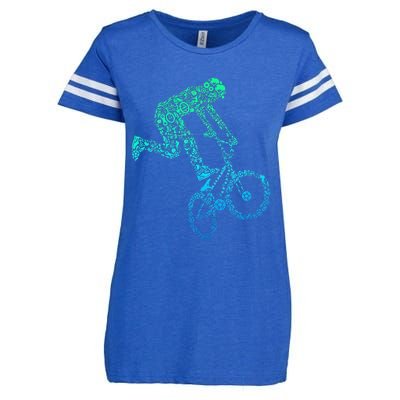 Bmx Rider Bike Bicycle Stunt Racing Enza Ladies Jersey Football T-Shirt