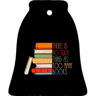 Book Reader Books Collector Ceramic Bell Ornament