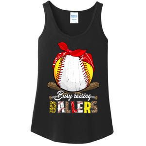 Busy Raising Ballers Softball Baseball Mom Life Gifts Mom Ladies Essential Tank