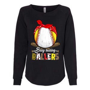 Busy Raising Ballers Softball Baseball Mom Life Gifts Mom Womens California Wash Sweatshirt