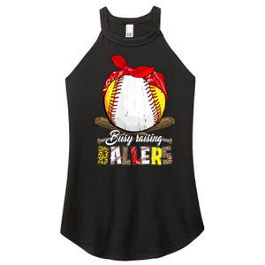 Busy Raising Ballers Softball Baseball Mom Life Gifts Mom Women's Perfect Tri Rocker Tank