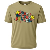 Busy Raising Ballers Funny Softball Lover Mothers Day Cooling Performance Crew T-Shirt
