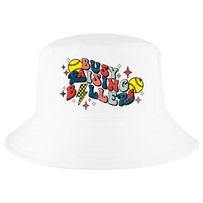 Busy Raising Ballers Funny Softball Lover Mothers Day Cool Comfort Performance Bucket Hat