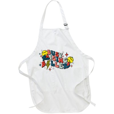 Busy Raising Ballers Funny Softball Lover Mothers Day Apron