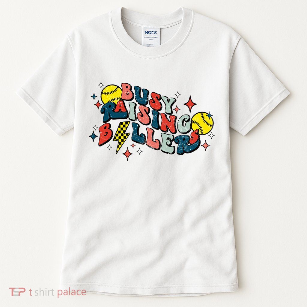 Busy Raising Ballers Funny Softball Lover Mothers Day Tall T-Shirt