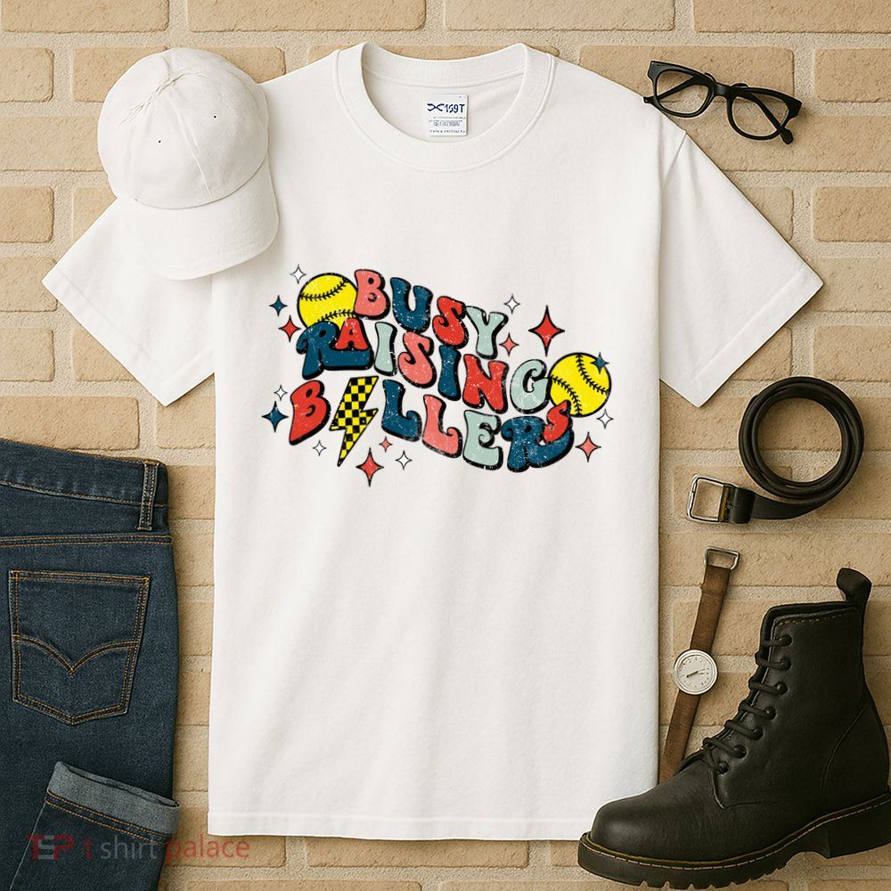 Busy Raising Ballers Funny Softball Lover Mothers Day Tall T-Shirt