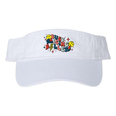Busy Raising Ballers Funny Softball Lover Mothers Day Visor
