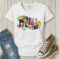 Busy Raising Ballers Funny Softball Lover Mothers Day Womens T-Shirt