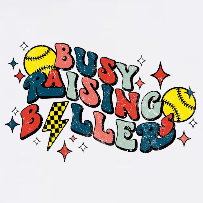 Busy Raising Ballers Funny Softball Lover Mothers Day Womens T-Shirt