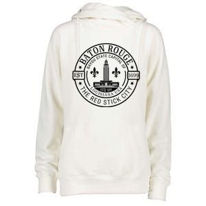 Baton Rouge Bayou State Capital Of Louisiana Usa Est 1699 Womens Funnel Neck Pullover Hood