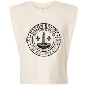 Baton Rouge Bayou State Capital Of Louisiana Usa Est 1699 Garment-Dyed Women's Muscle Tee