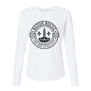 Baton Rouge Bayou State Capital Of Louisiana Usa Est 1699 Womens Cotton Relaxed Long Sleeve T-Shirt