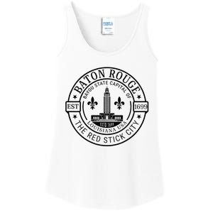 Baton Rouge Bayou State Capital Of Louisiana Usa Est 1699 Ladies Essential Tank