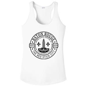 Baton Rouge Bayou State Capital Of Louisiana Usa Est 1699 Ladies PosiCharge Competitor Racerback Tank