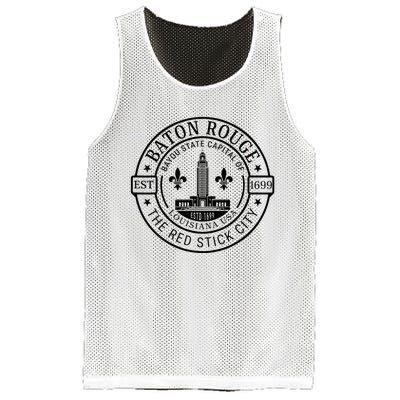 Baton Rouge Bayou State Capital Of Louisiana Usa Est 1699 Mesh Reversible Basketball Jersey Tank