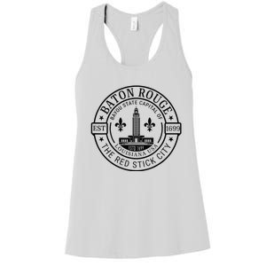 Baton Rouge Bayou State Capital Of Louisiana Usa Est 1699 Women's Racerback Tank