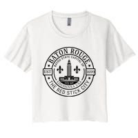 Baton Rouge Bayou State Capital Of Louisiana Usa Est 1699 Women's Crop Top Tee