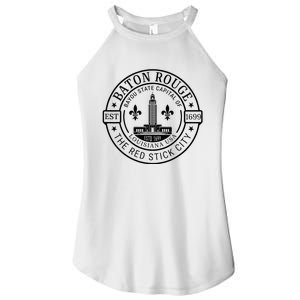 Baton Rouge Bayou State Capital Of Louisiana Usa Est 1699 Women's Perfect Tri Rocker Tank