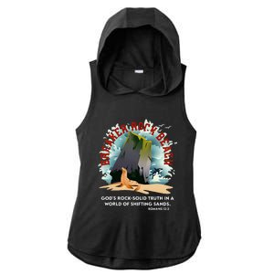 Breaker Rock Beach Gods Rock Solid Truth In A World Vbs 2024 Ladies PosiCharge Tri-Blend Wicking Draft Hoodie Tank