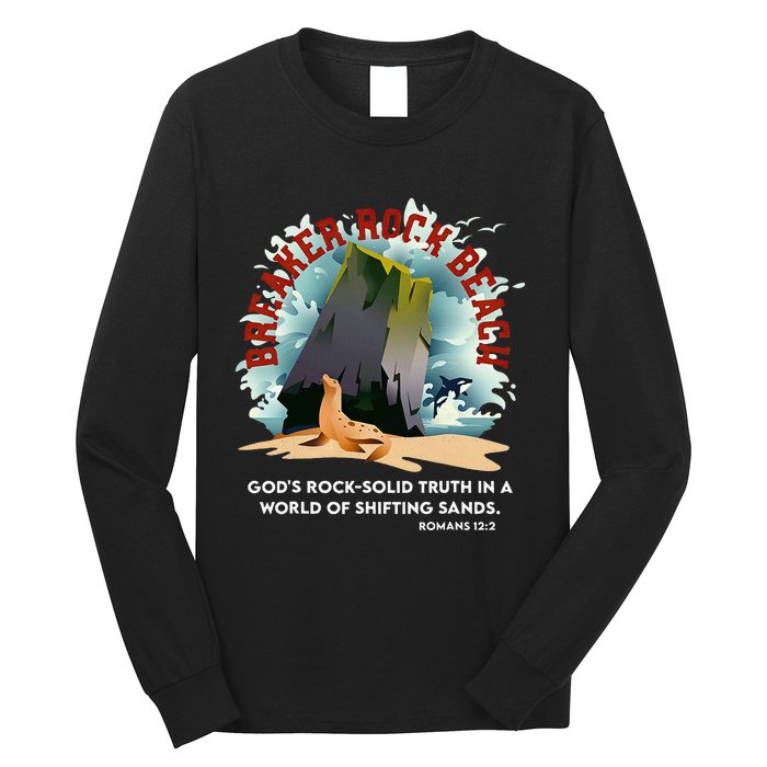 Breaker Rock Beach Gods Rock Solid Truth In A World Vbs 2024 Long Sleeve Shirt