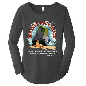 Breaker Rock Beach Gods Rock Solid Truth In A World Vbs 2024 Women's Perfect Tri Tunic Long Sleeve Shirt