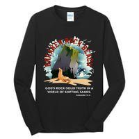 Breaker Rock Beach Gods Rock Solid Truth In A World Vbs 2024 Tall Long Sleeve T-Shirt