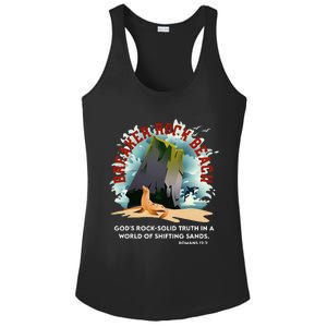 Breaker Rock Beach Gods Rock Solid Truth In A World Vbs 2024 Ladies PosiCharge Competitor Racerback Tank