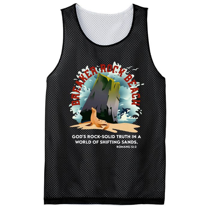 Breaker Rock Beach Gods Rock Solid Truth In A World Vbs 2024 Mesh Reversible Basketball Jersey Tank